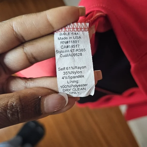 Bailey 44 Red Cap Sleeve Fit & Flare Scoop Neck Dress Size XS - Picture 5 of 14